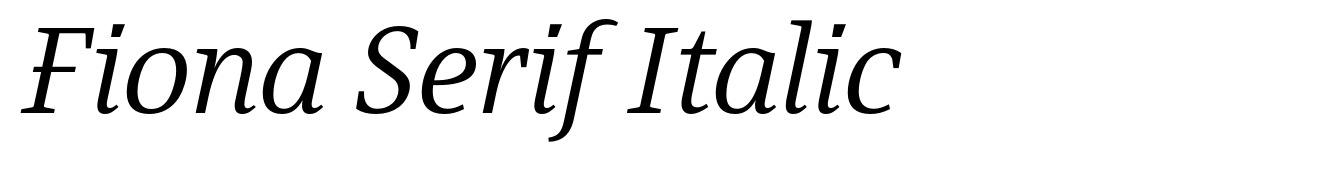 Fiona Serif Italic
